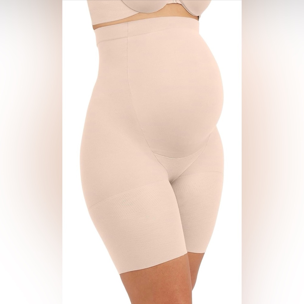 Spanx 163 Womens Maternity Shaping Shorts All-Day Support Bare Size A Bare